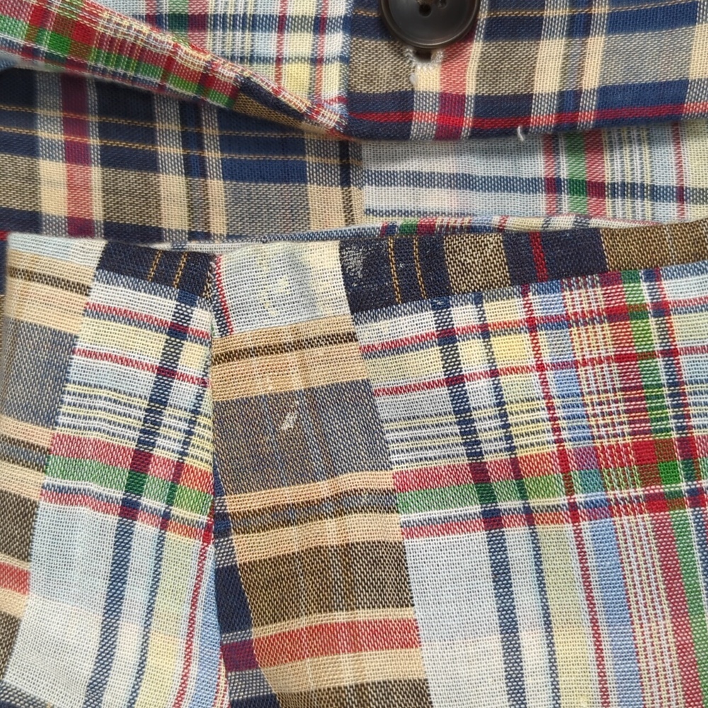 Alan Flusser Patchwork Cotton 2 Button Sport Coat… - image 3